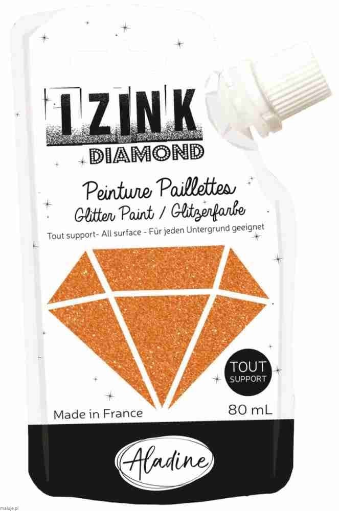 IZINK Diamond Farba brokatowa Pomarańczowa 80 ml