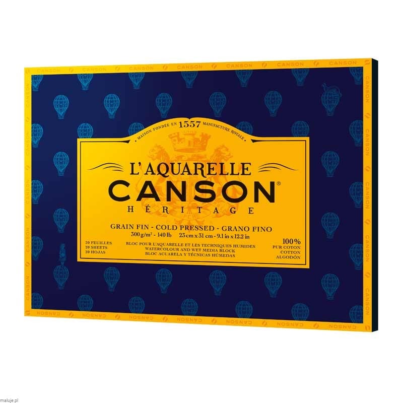 Canson Heritage 300g CP 20 arkuszy - blok akwarelowy