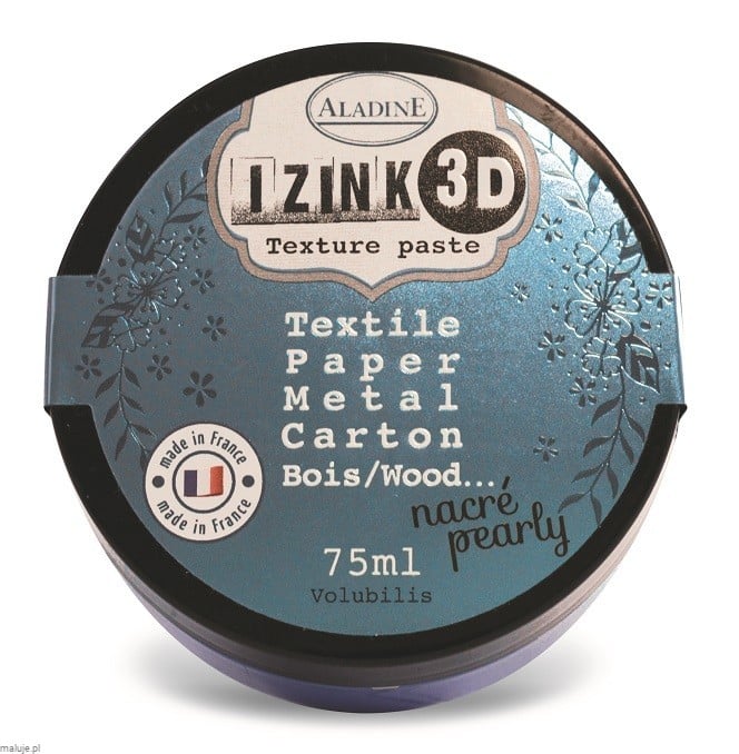 IZINK 3D Texture paste - Pasta 3D metaliczna Niebieska 75 ml