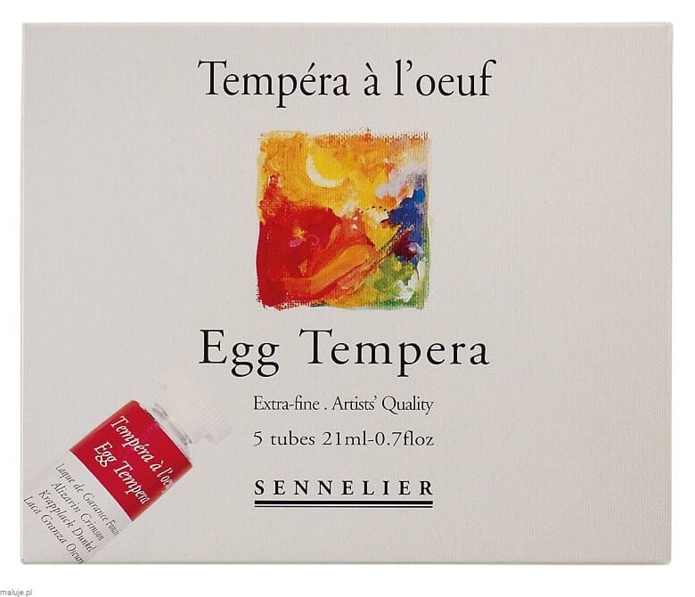 Sennelier Egg Tempera 5x21ml - komplet temper jajecznych