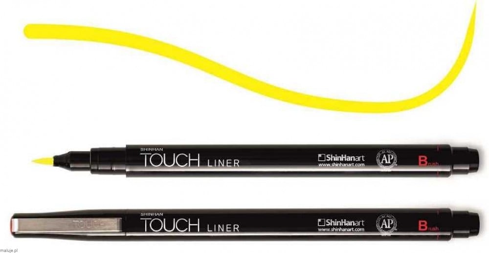 Touch Liner Brush YELLOW - pisak pędzelkowy