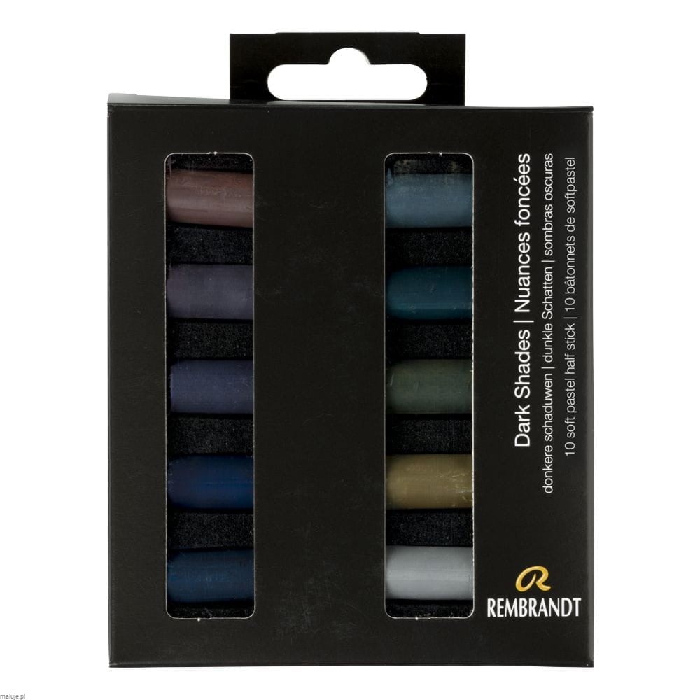 Rembrandt Soft Pastels 10x Half Stick - Dark Shades