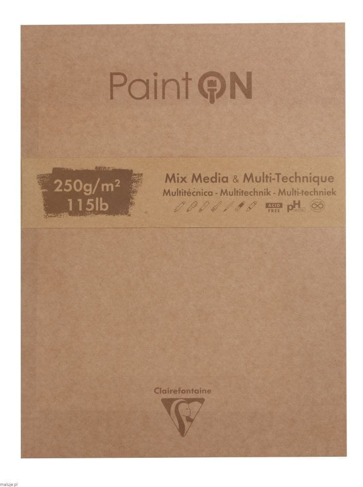 Blok Paint'On "Assorted" Mix Media 250g 50ark - blok z 5 rodzajami papieró do różnych technik