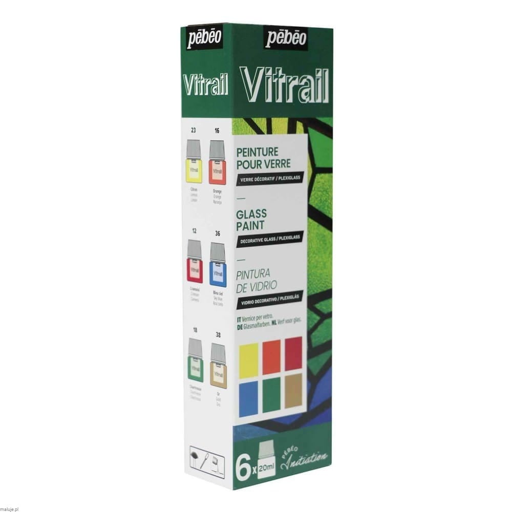 Vitrail Initiation 6x20ml - komplet farb do malowania na szkle