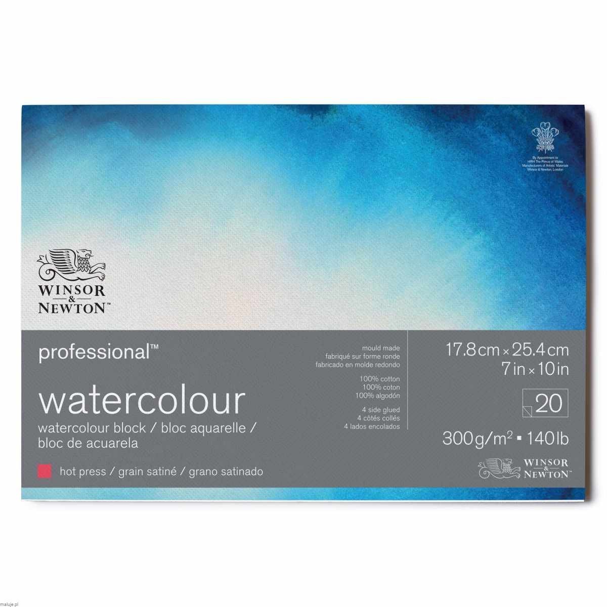 W&N Profesional Water Colour Pad 300gsm HP 20 ark. - blok akwarelowy
