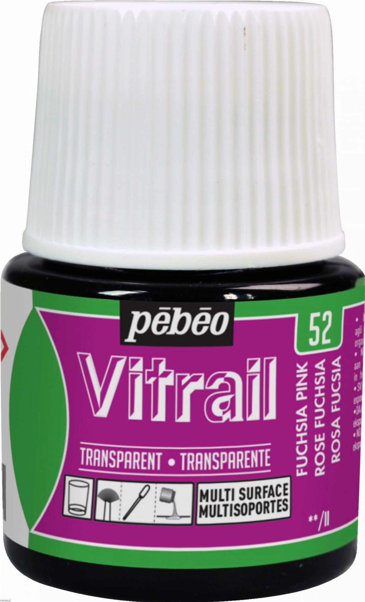 Vitrail Transparent 52 FUCHSIA PINK - farba witrażowa