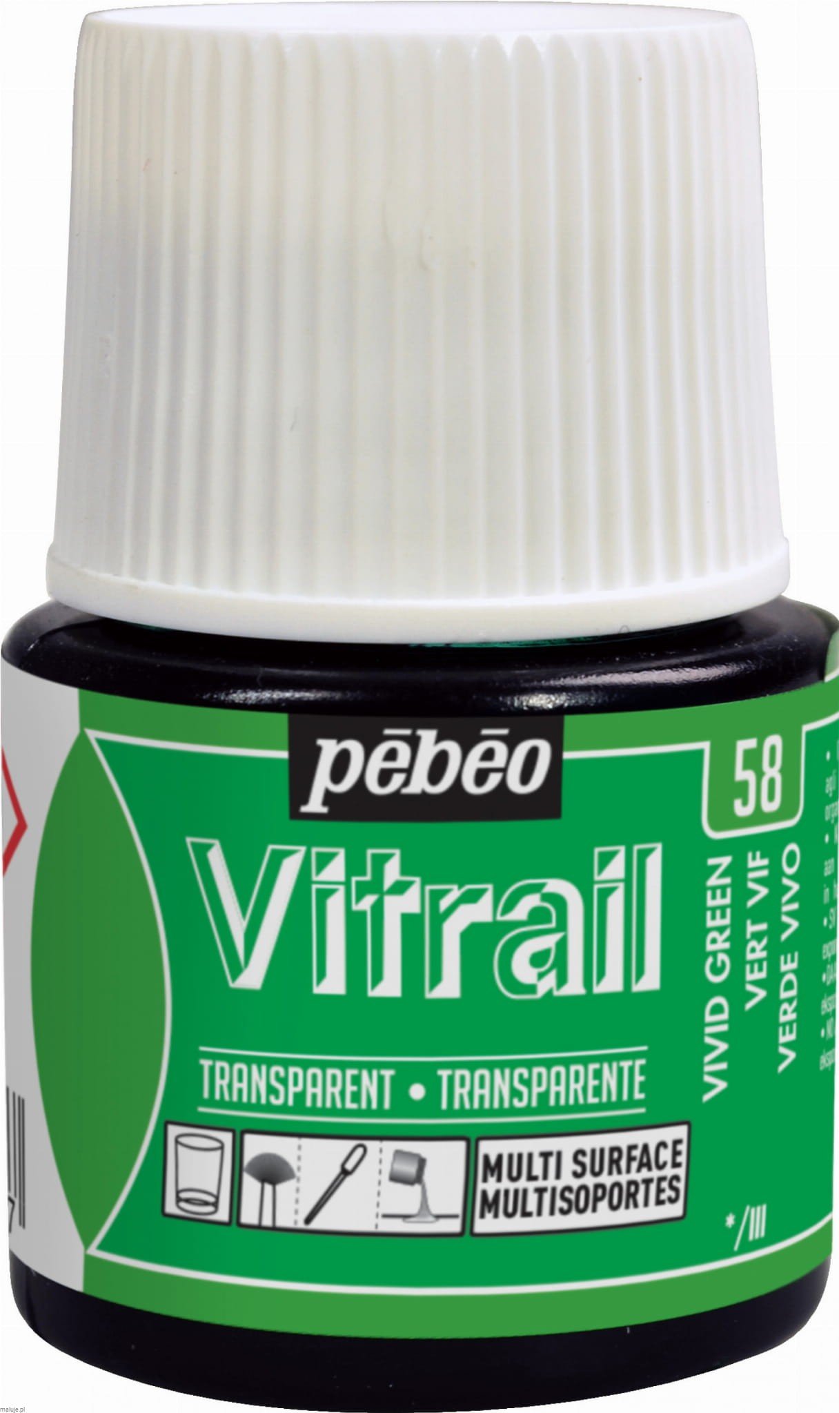 Vitrail Transparent 58 VIVID GREEN - farba witrażowa
