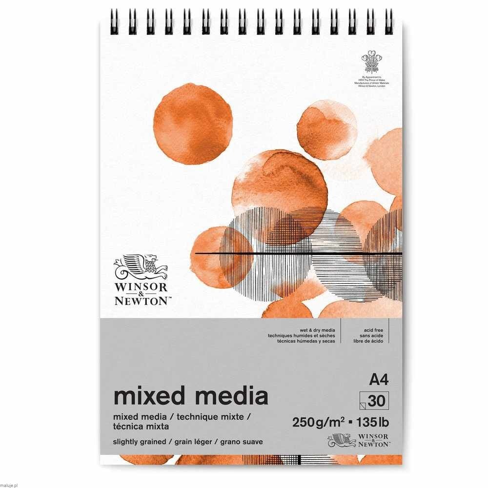 W&N Mixed Media Pad 250g 30ark - blok do technik mieszanych na spirali
