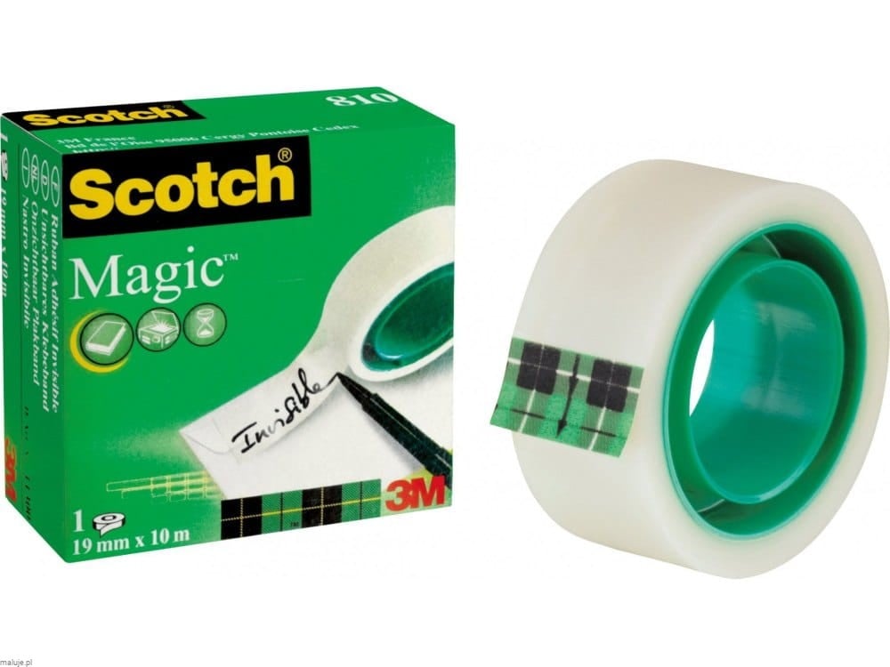 Taśma klejąca Scotch Magic 19mmx10m - Niewidoczna taśma klejąca