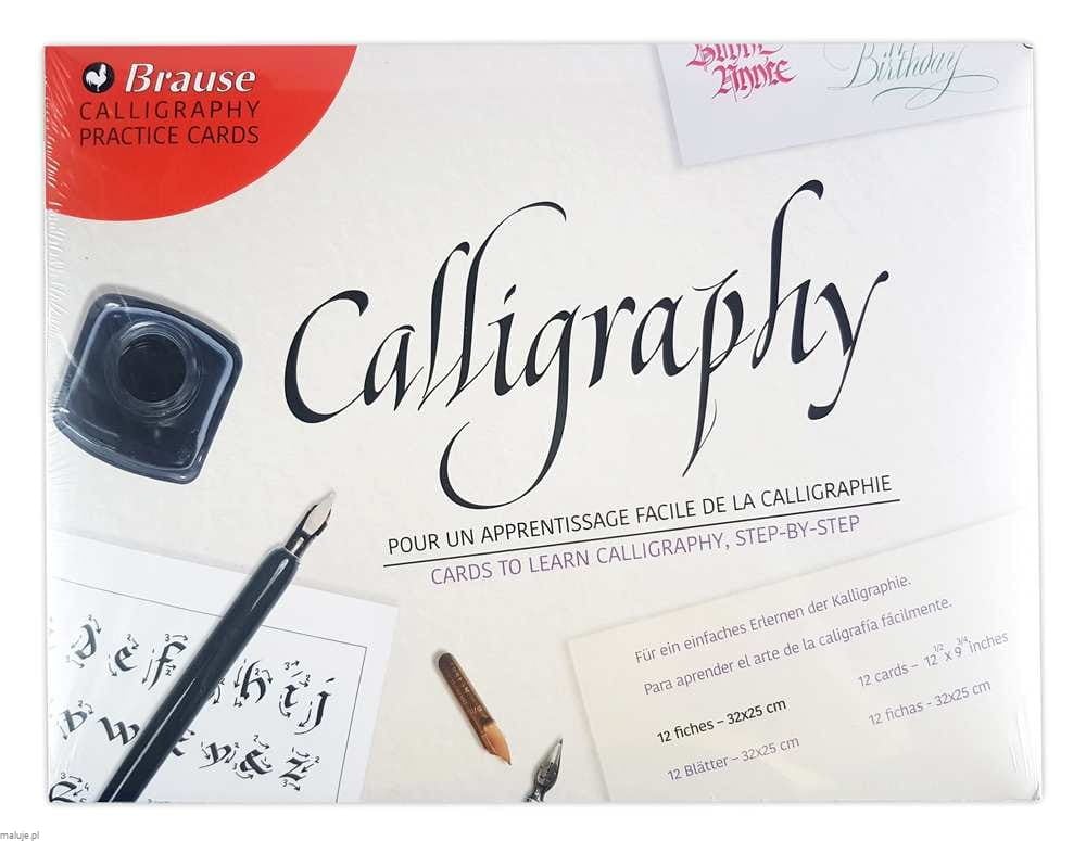 Brause Calligraphy Practise Cards 12szt 32x25 - arkusze kaligraficzne  do ćwiczeń