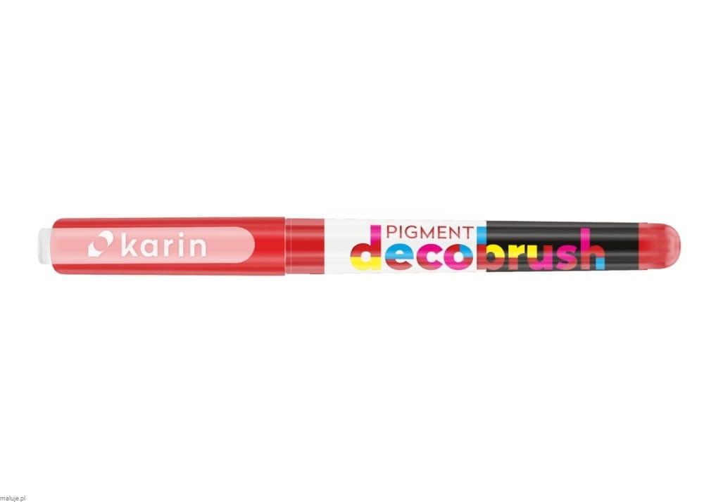 Pigment Decobrush Marker red 032U - Marker pigmentowy pędzelkowy