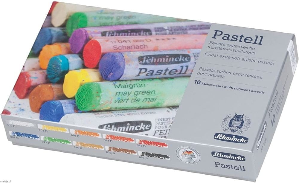 Schmincke Finest Extra Soft Pastel 10 kolorów - komplet artystycznych pasteli suchych