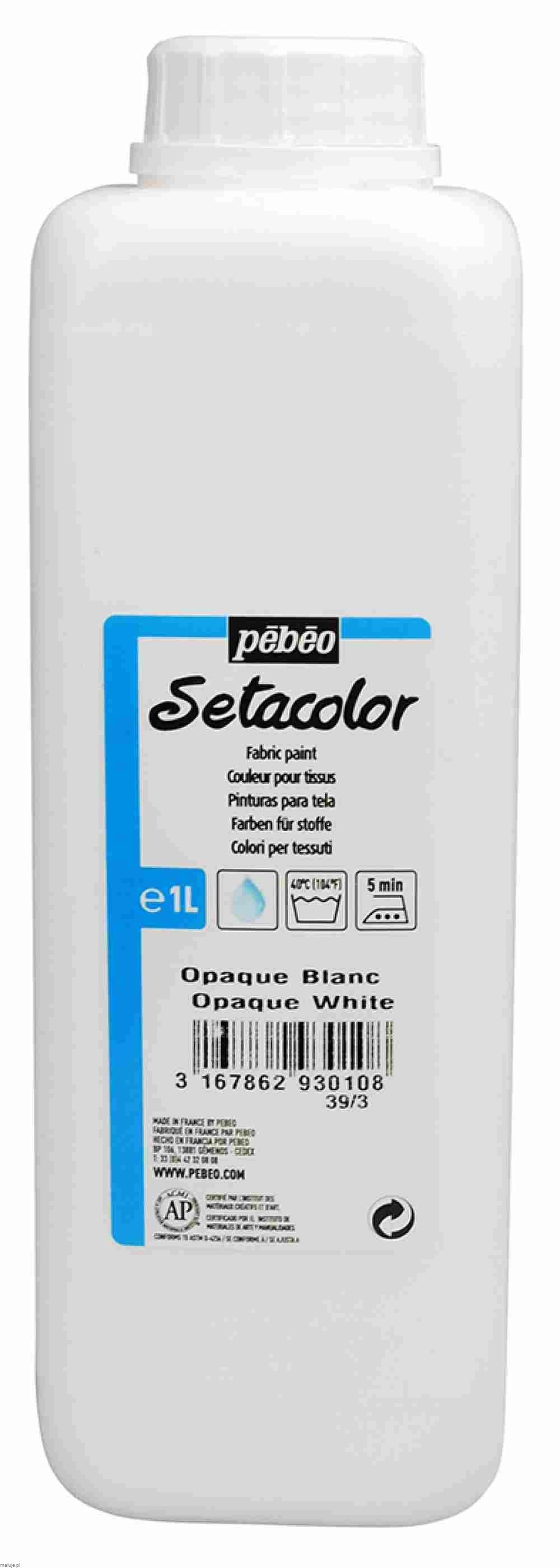 Pebeo Setacolor 1L White - farba do tkanin