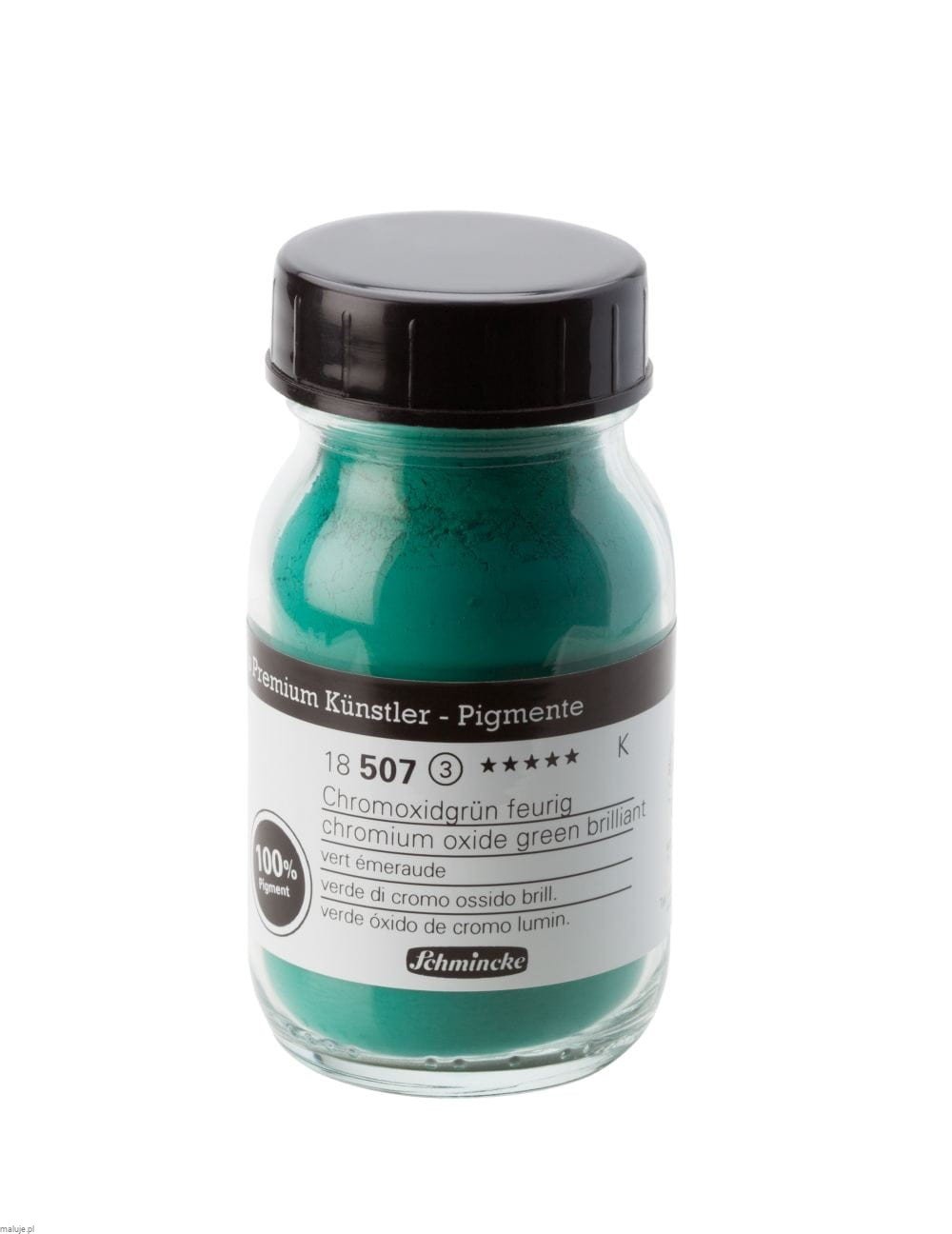 Schmincke Pure Artists' Pigments 507 Chromium Oxide Green Brilliant 100ml - pigment artystyczny sypki