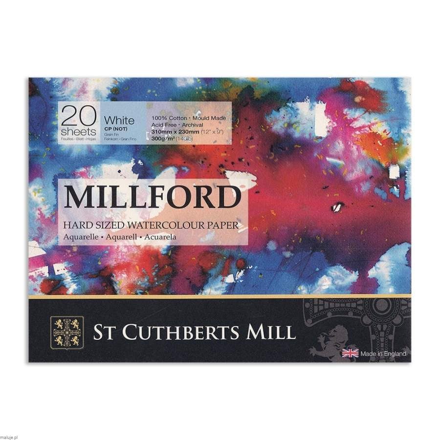 Millford 100% Cotton 300gsm CP 20 arkuszy -  Blok Akwarelowy