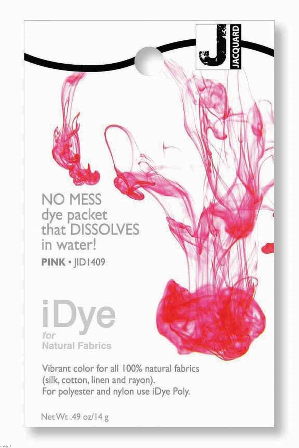 iDye for Natural Fabrics 14g PINK - barwnik do tkanin naturalnych