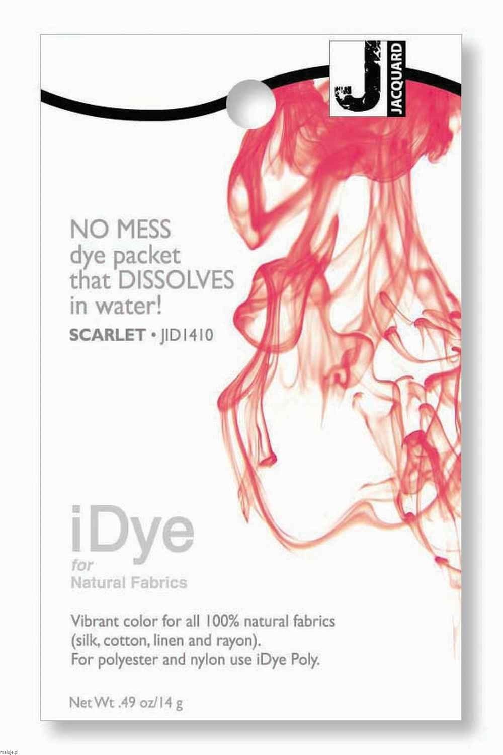iDye for Natural Fabrics 14g SCARLET - barwnik do tkanin naturalnych
