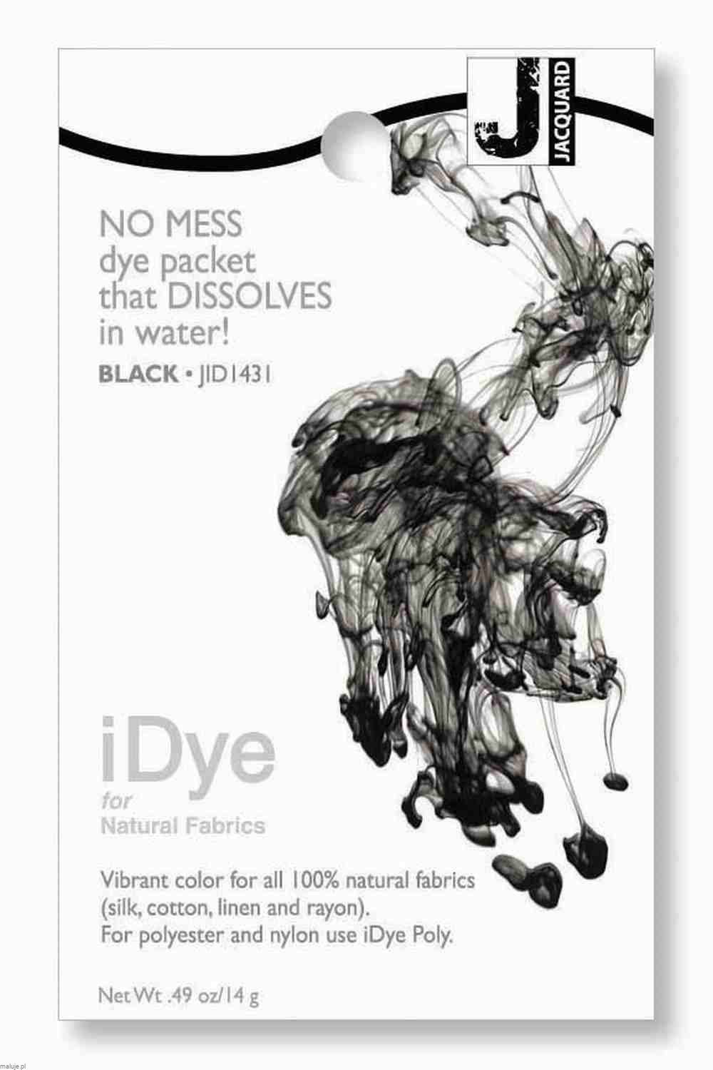 iDye for Natural Fabrics 14g BLACK - barwnik do tkanin naturalnych
