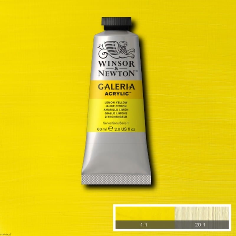 346 Lemon Yellow, farba akrylowa Galeria W&N