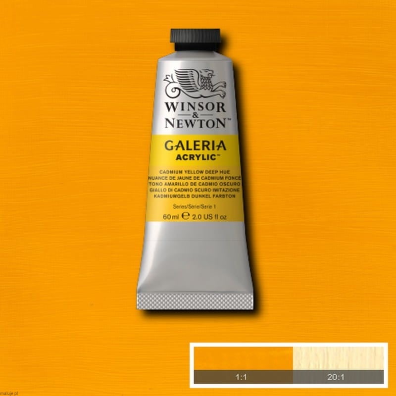 115 Cadmium Yellow Deep Hue, farba akrylowa Galeria W&N