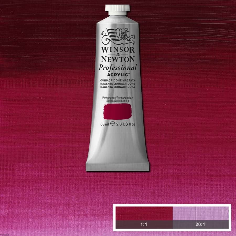 W&N farba akrylowa Professional Quinacridone Magenta