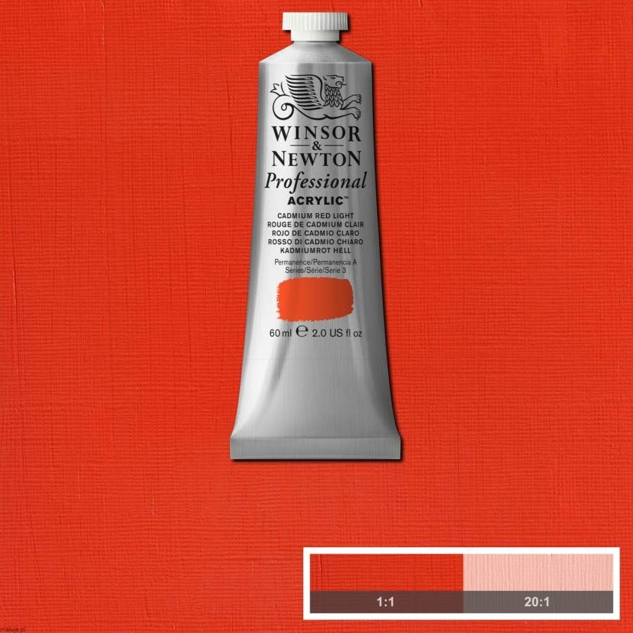 W&N farba akrylowa Professional Cadmium Red Light