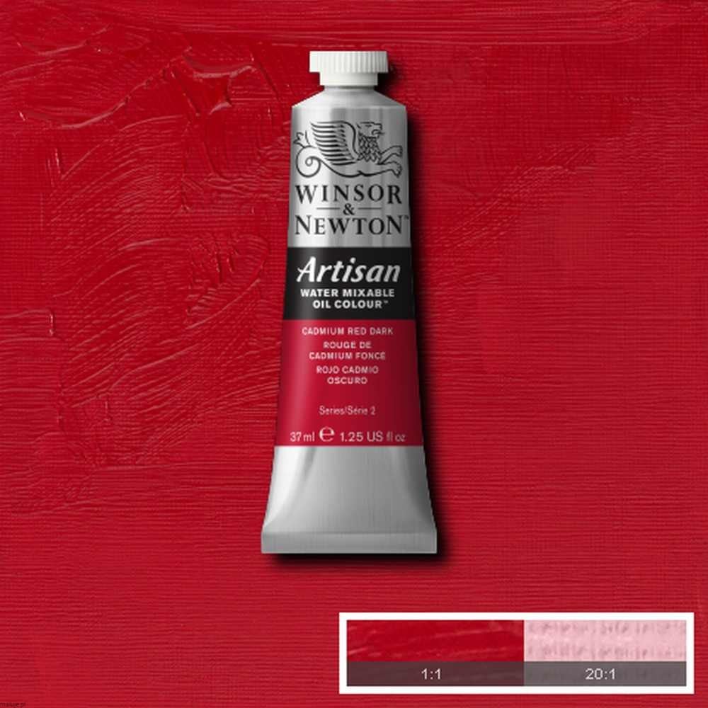 104 Cadmium Red Dark, farba olejna wodna Artisan W&N