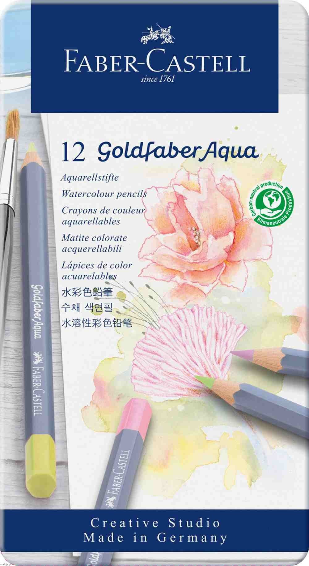 GOLDFABER AQUA Watercolour Pencils "PASTEL" 12 kolorów - komplet kredek akwarelowych