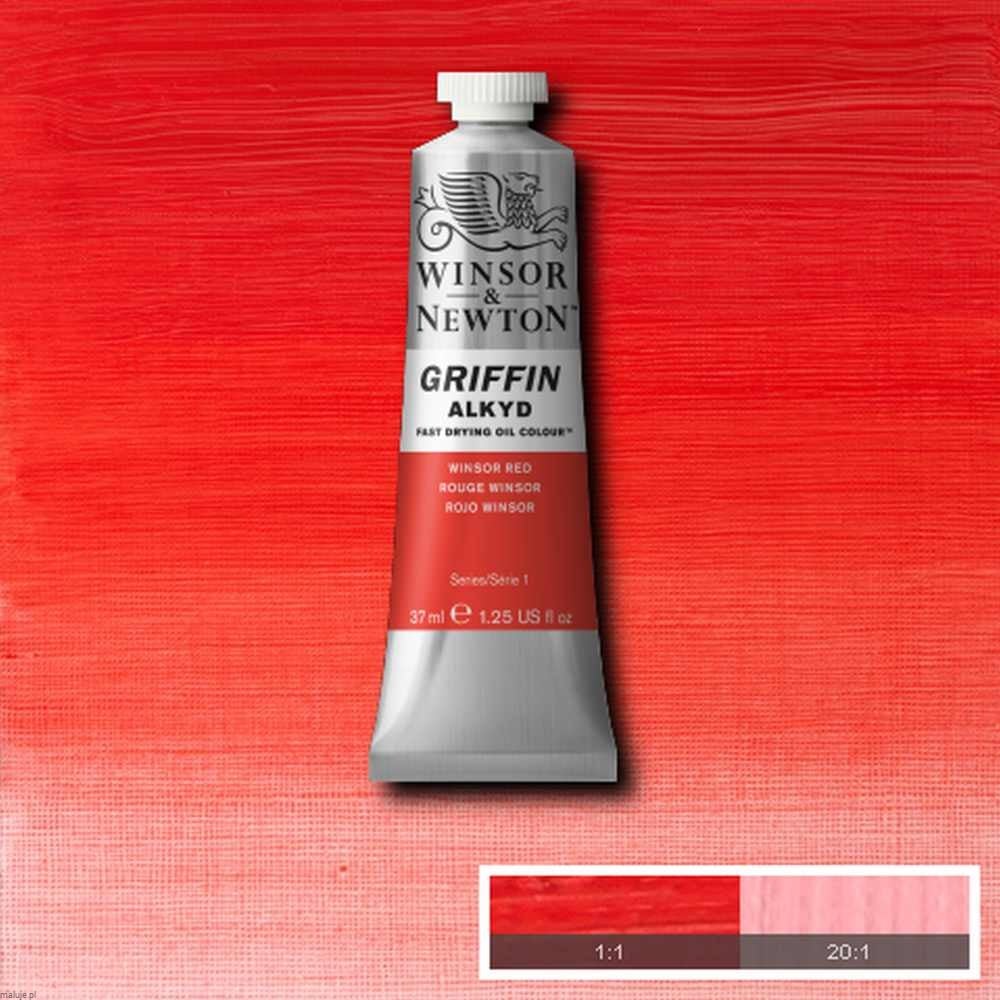 726 Winsor Red, farba olejna alkidowa Griffin W&N