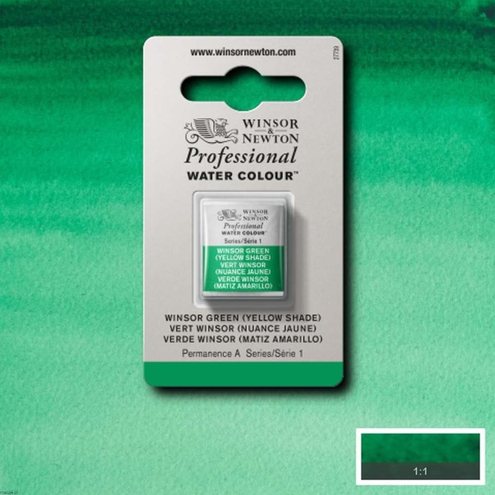 721 Winsor Green (Yellow shade), akwarela Professional W&N