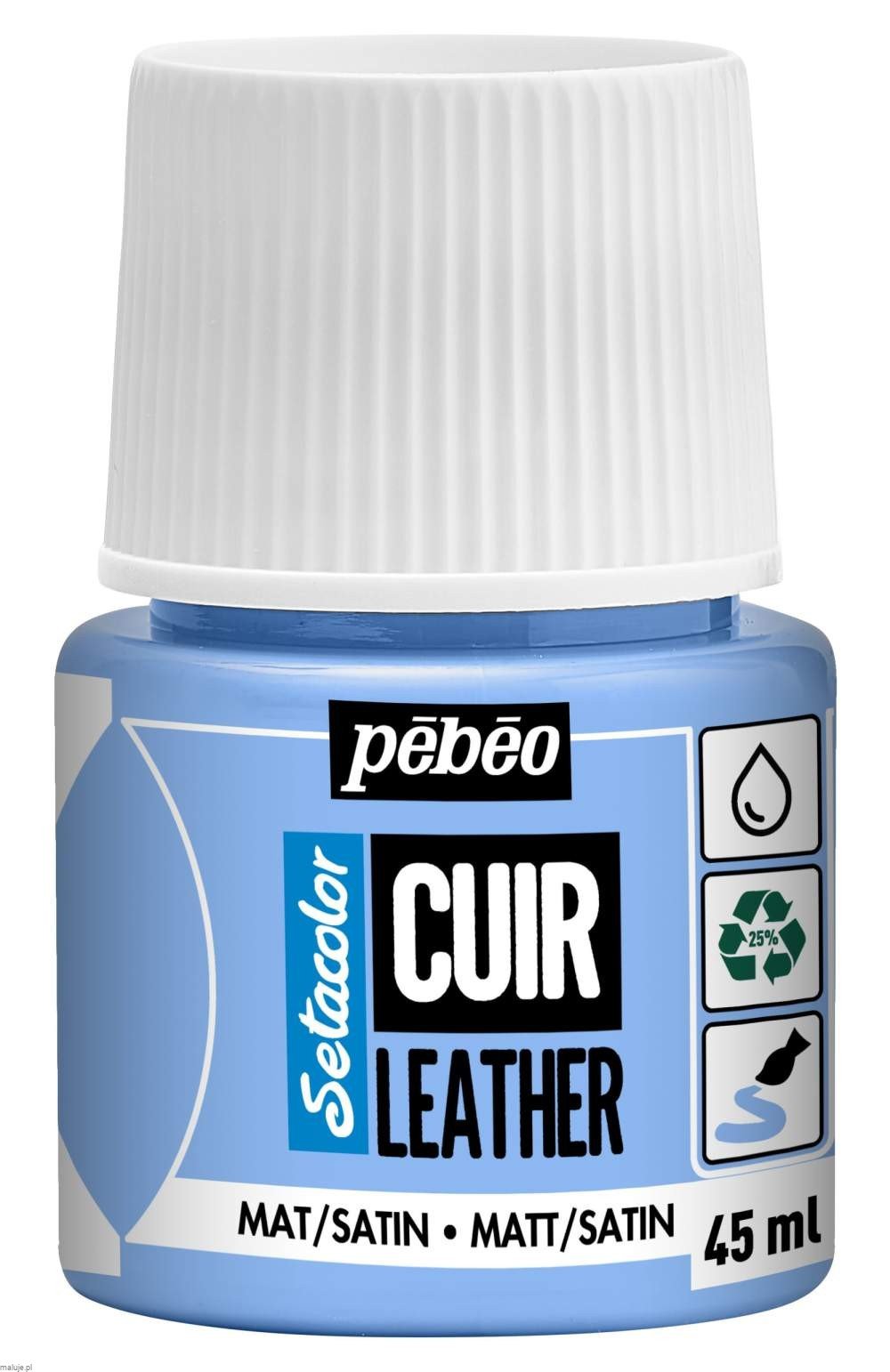 Pebeo Setacolor Leather 45ml 10 ICED BLUE - farba do skóry