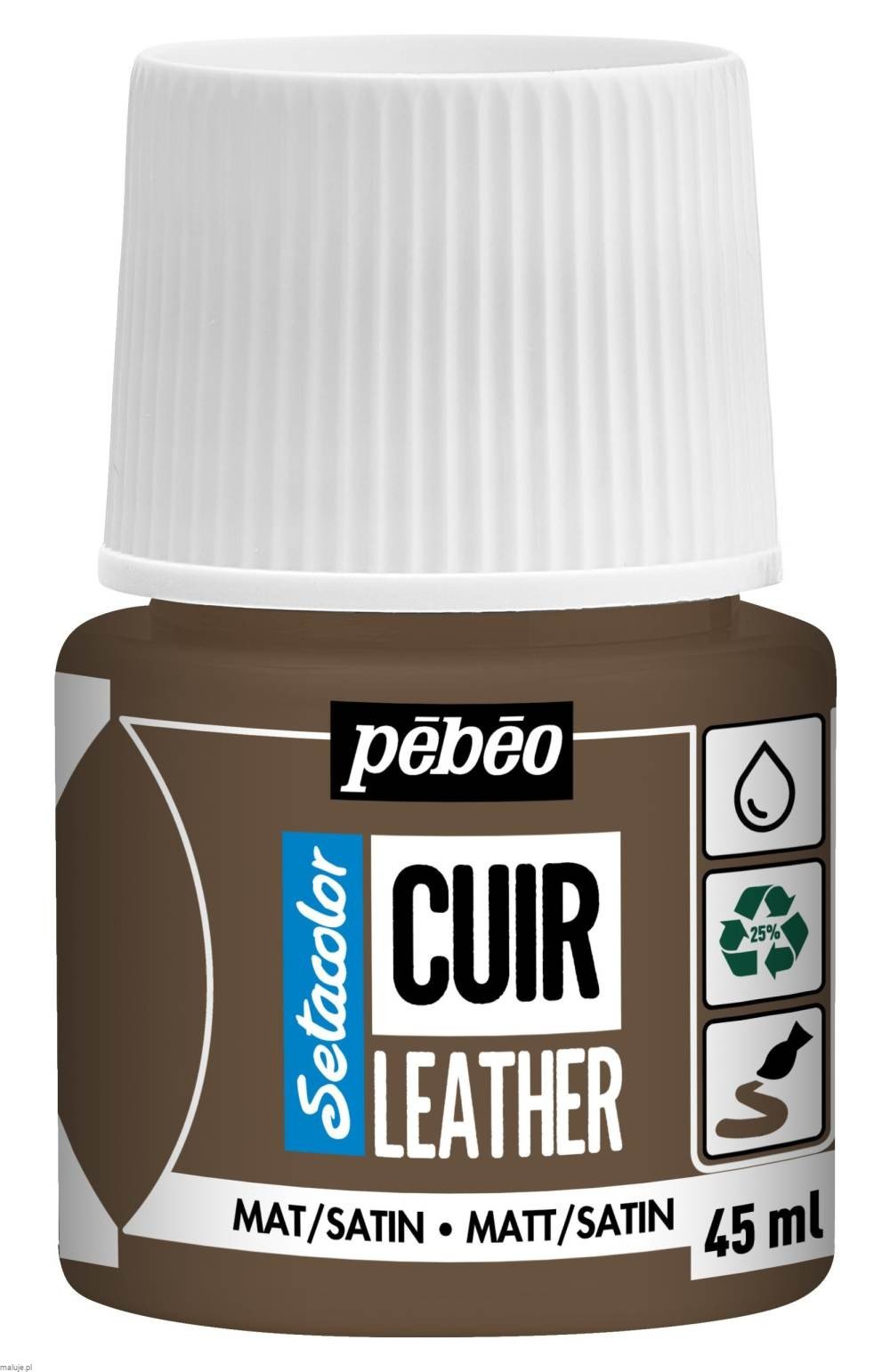 Pebeo Setacolor Leather 45ml 18 EXPRESSO BROWN - farba do skóry
