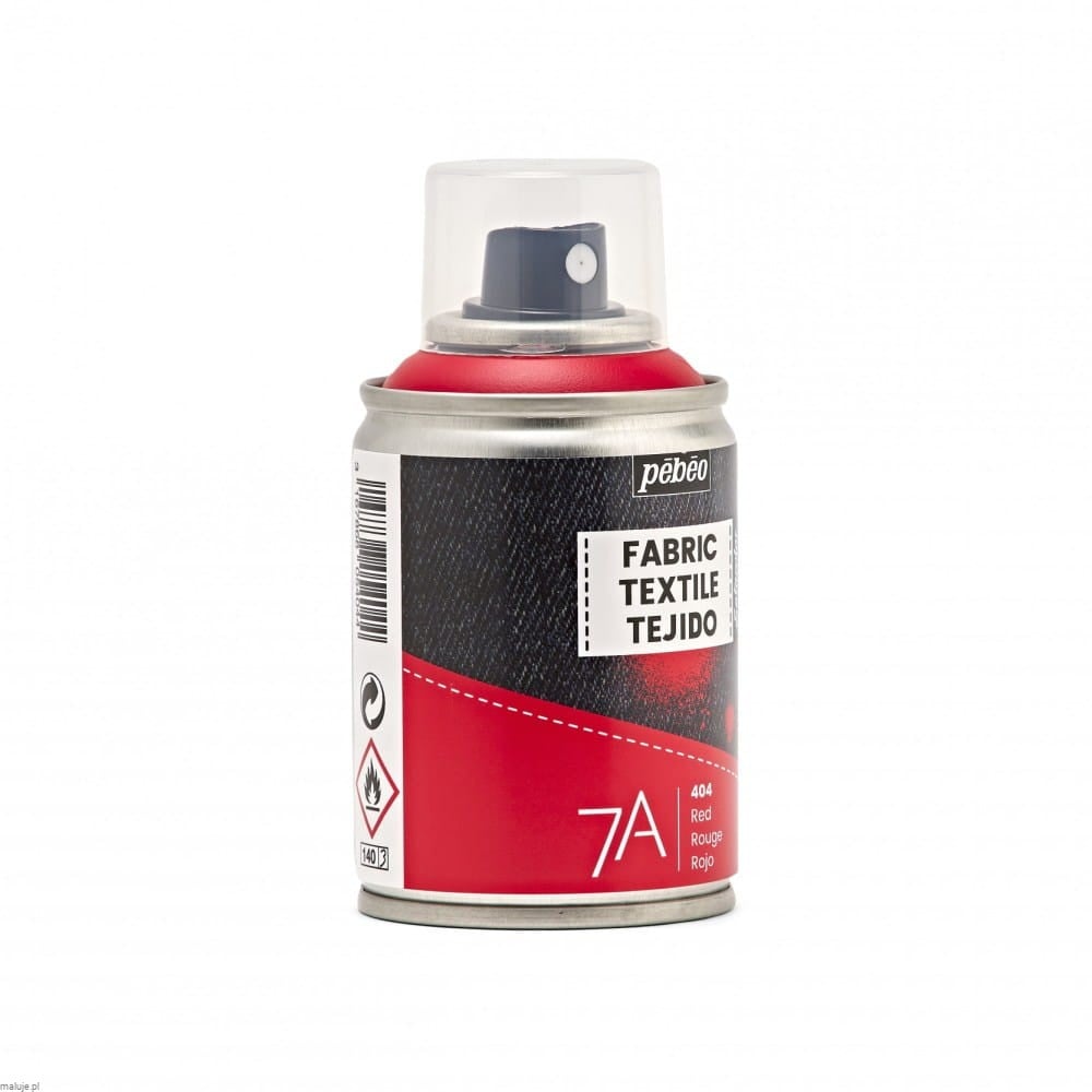 Pebeo 7A Farbic Spray 100ml RED- farba do tkanin w sprayu