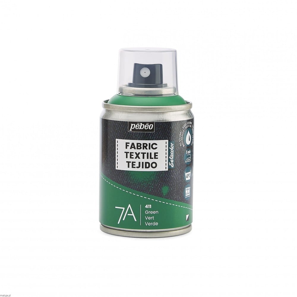 Pebeo 7A Farbic Spray 100ml GREEN - farba do tkanin w sprayu