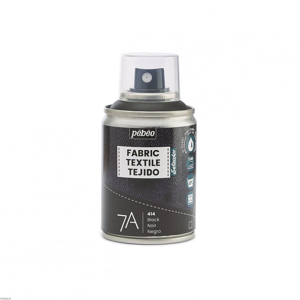 Pebeo 7A Farbic Spray 100ml BLACK - farba do tkanin w sprayu