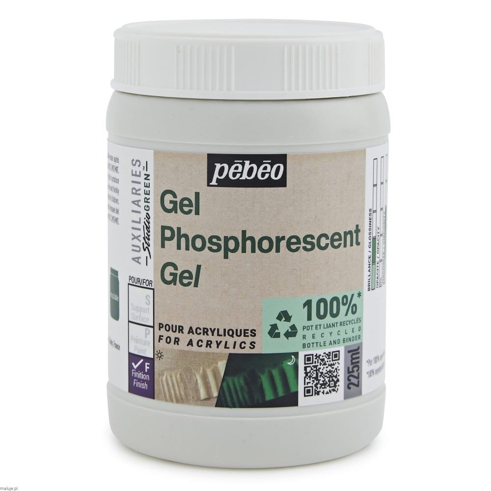 Pebeo STUDIO GREEN Phosphorescent Gel -żel akrylowy fosforyzujący