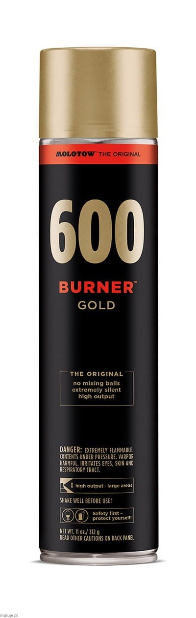 Molotow BURNER Gold 600ml - farba w sprayu
