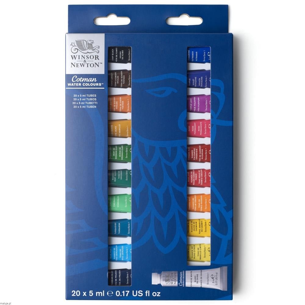 W&N Cotman Watercolour Set 20x5ml - komplet farb akwarelowych