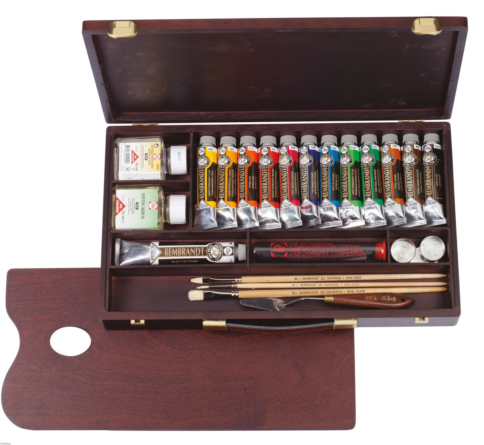 Rembrandt Oil Colour Box Professional - zestaw farb olejnych w drewnianej kasecie