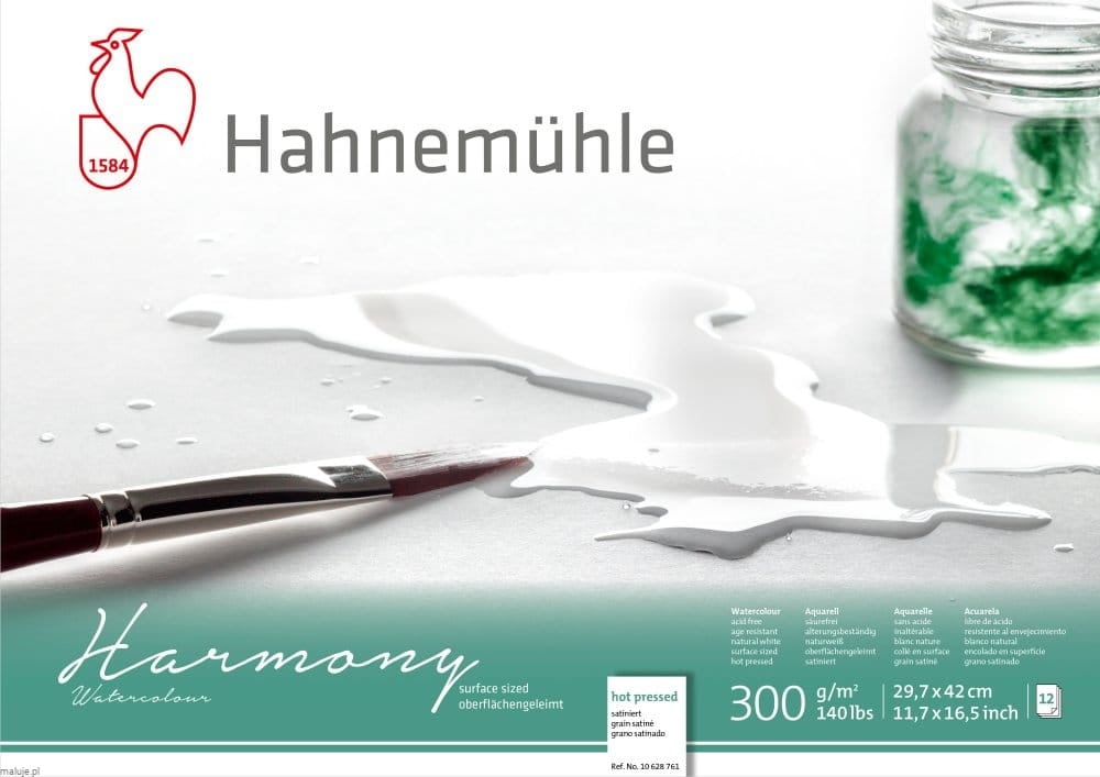 Harmony Watercolour HP 300g 12ark - blok akwarelowy Hahnemuhle