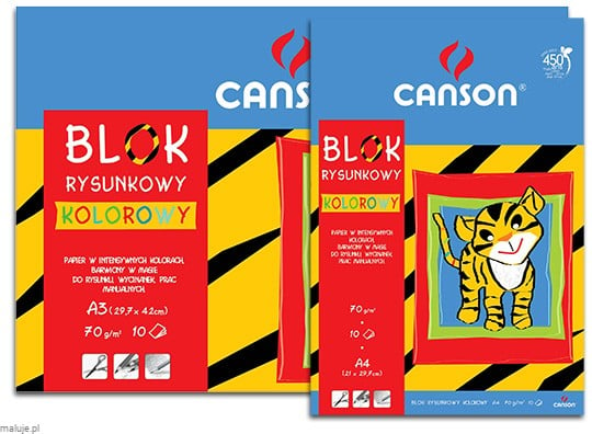 Canson Blok rysunkowy kolorowy