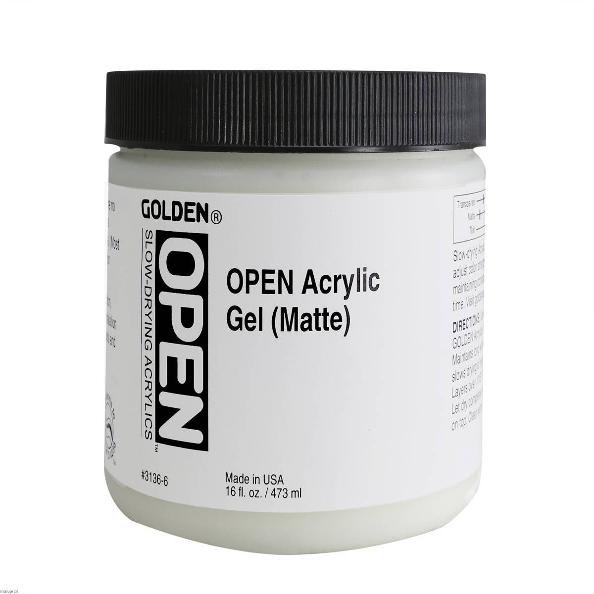 Golden OPEN Acrylic Gel Matowy