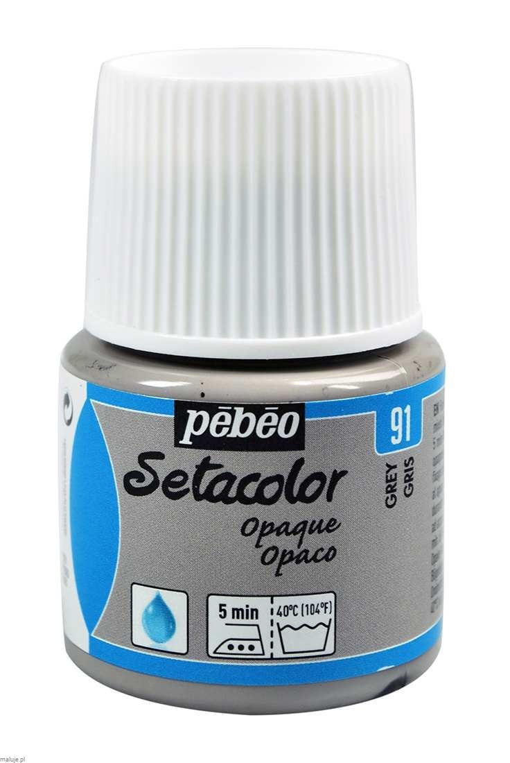 Pebeo Setacolor 45ml Grey - farba do tkanin