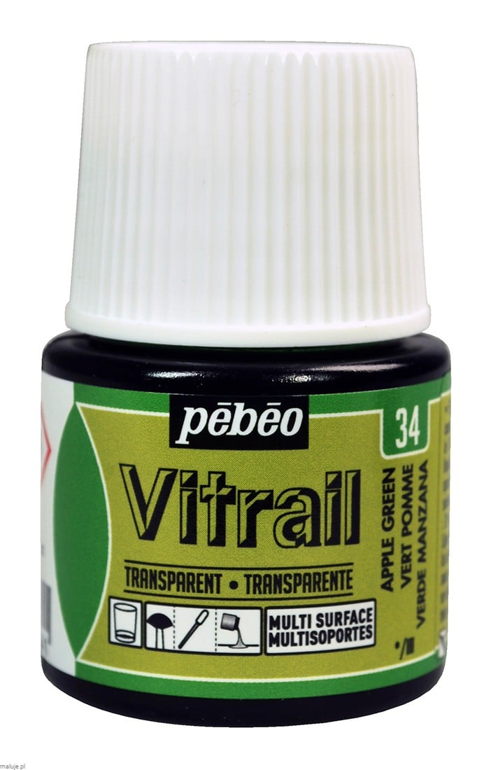 Vitrail Transparent 34 APPLE GREEN - farba witrażowa