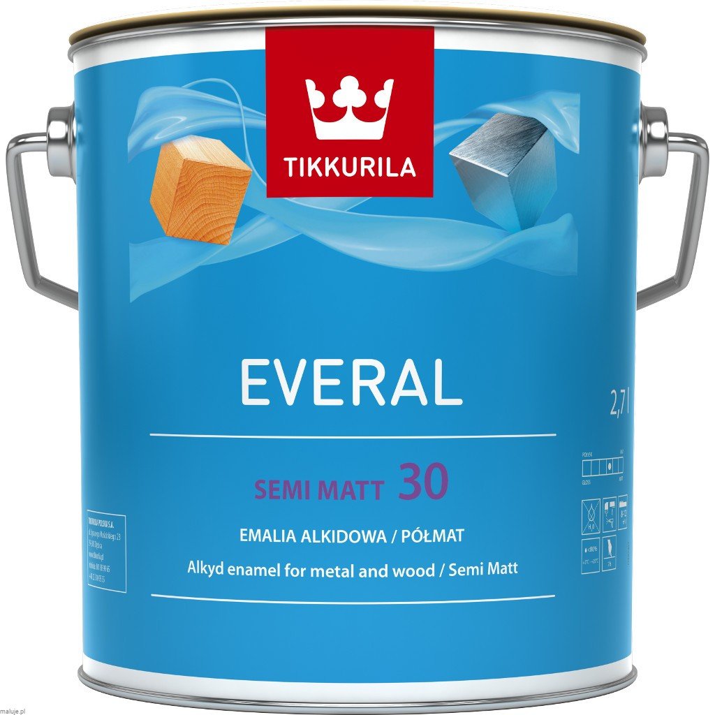 Tikkurila Everal Semi Matt 30 Baza C - emalia alkidowa