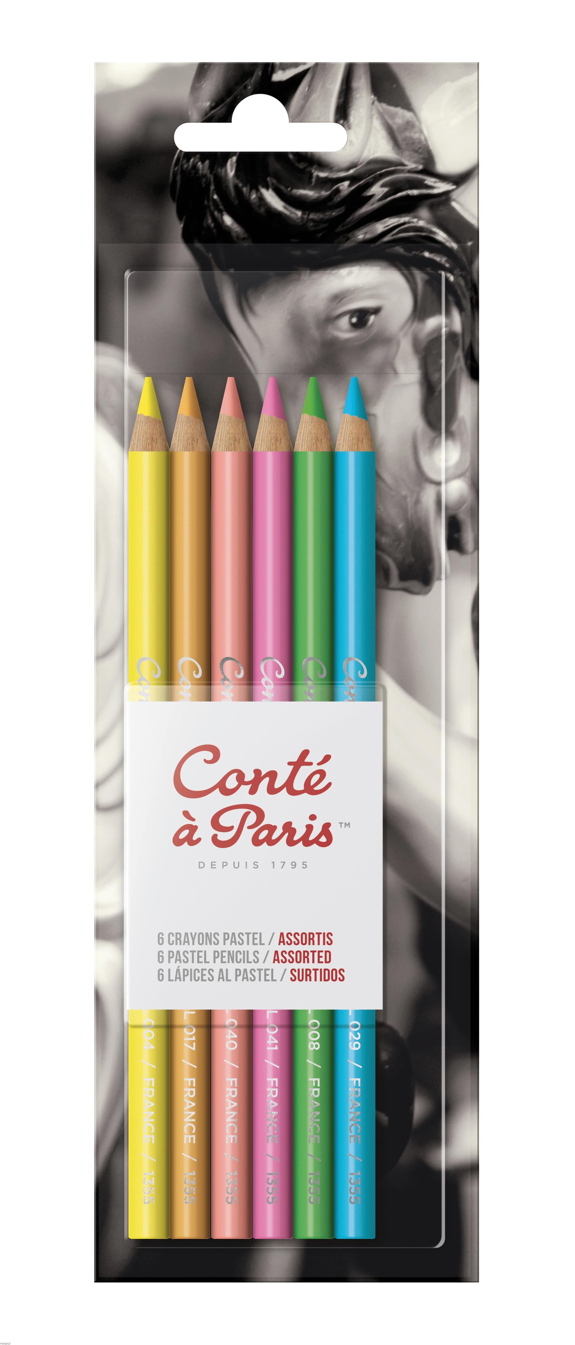 Conte Pastele w kredce 6 szt "Bright Hues/Assorted"