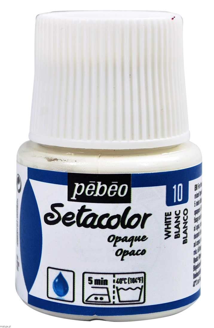 Pebeo Setacolor 45ml White - farba do tkanin