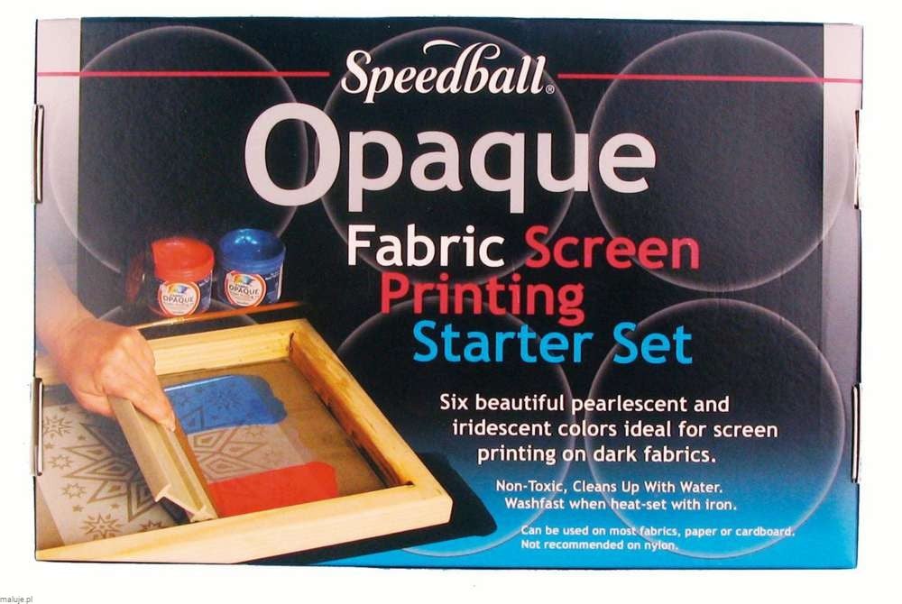Speedball Fabric Screen Printing Opaque Starter Set 6x118ml - komplet farb do sitodruku na tkaninach