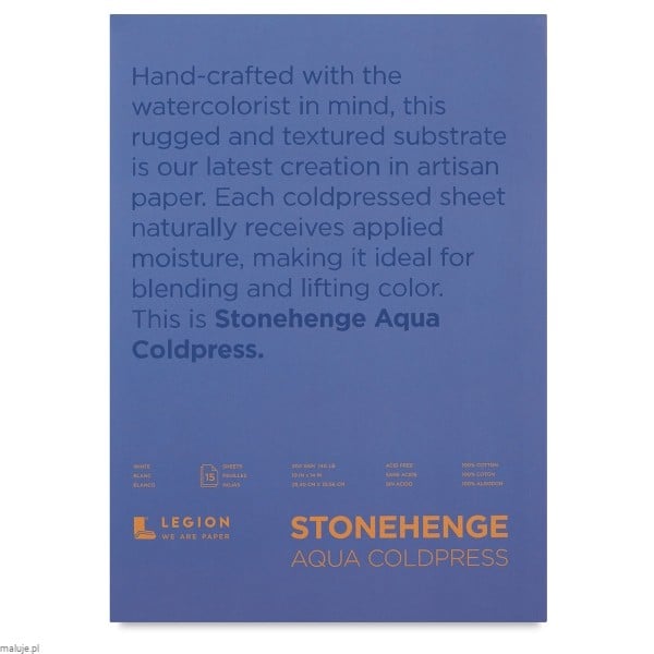Stonehenge Aqua CP 300g 15ark 100% cotton -  blok akwarelowy