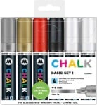 Molotow Chalk Marker Basic Set 1 4-8mm 6 kolorów - komplet markerów kredowych